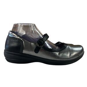 Dansko Misty Metallic Napa Pewter Mary Jane Flats Womens Size EU 41‎